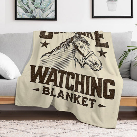 This Is My GUNSMOKE Watching Blanket Funny Retro TV Throw Blanket