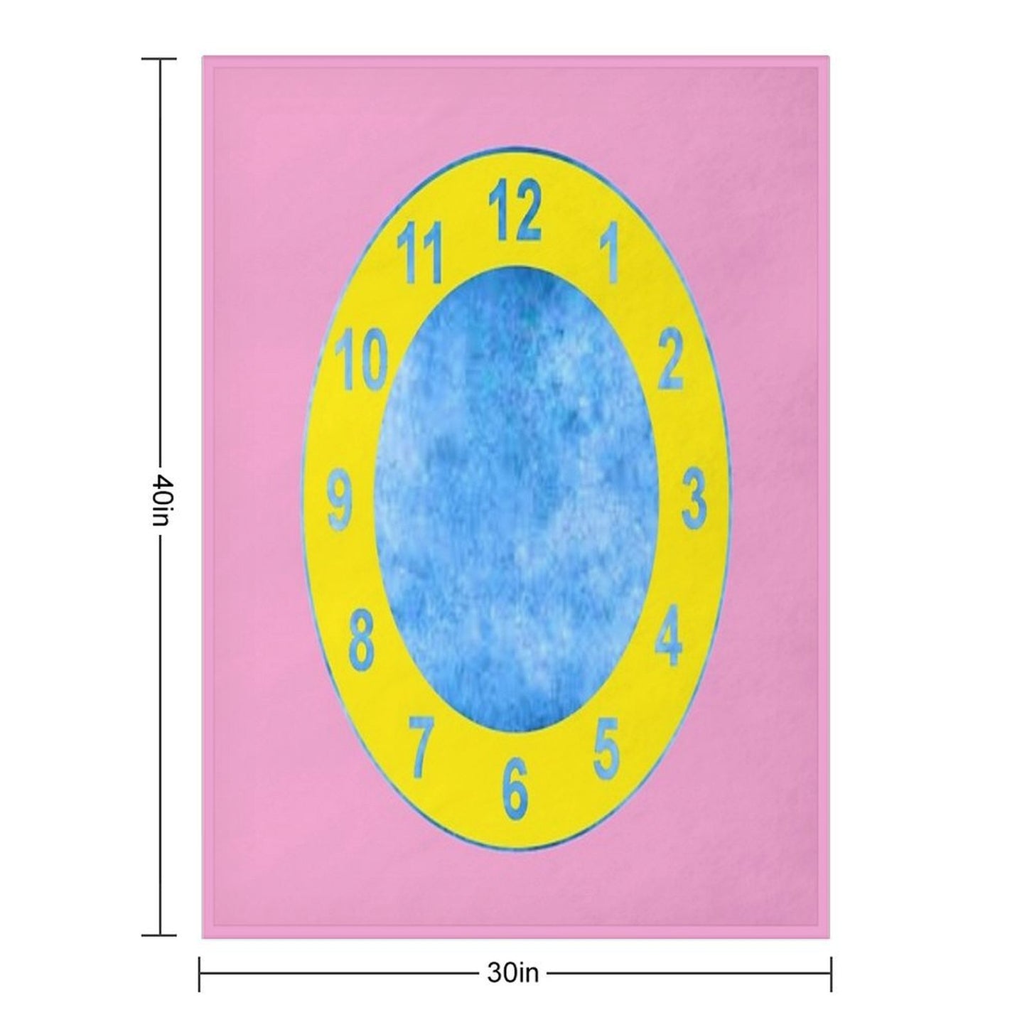 Clock Rug (The Big Comfy Couch) Throw Blanket