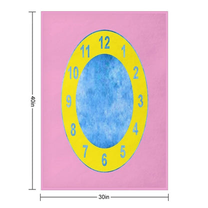 Clock Rug (The Big Comfy Couch) Throw Blanket