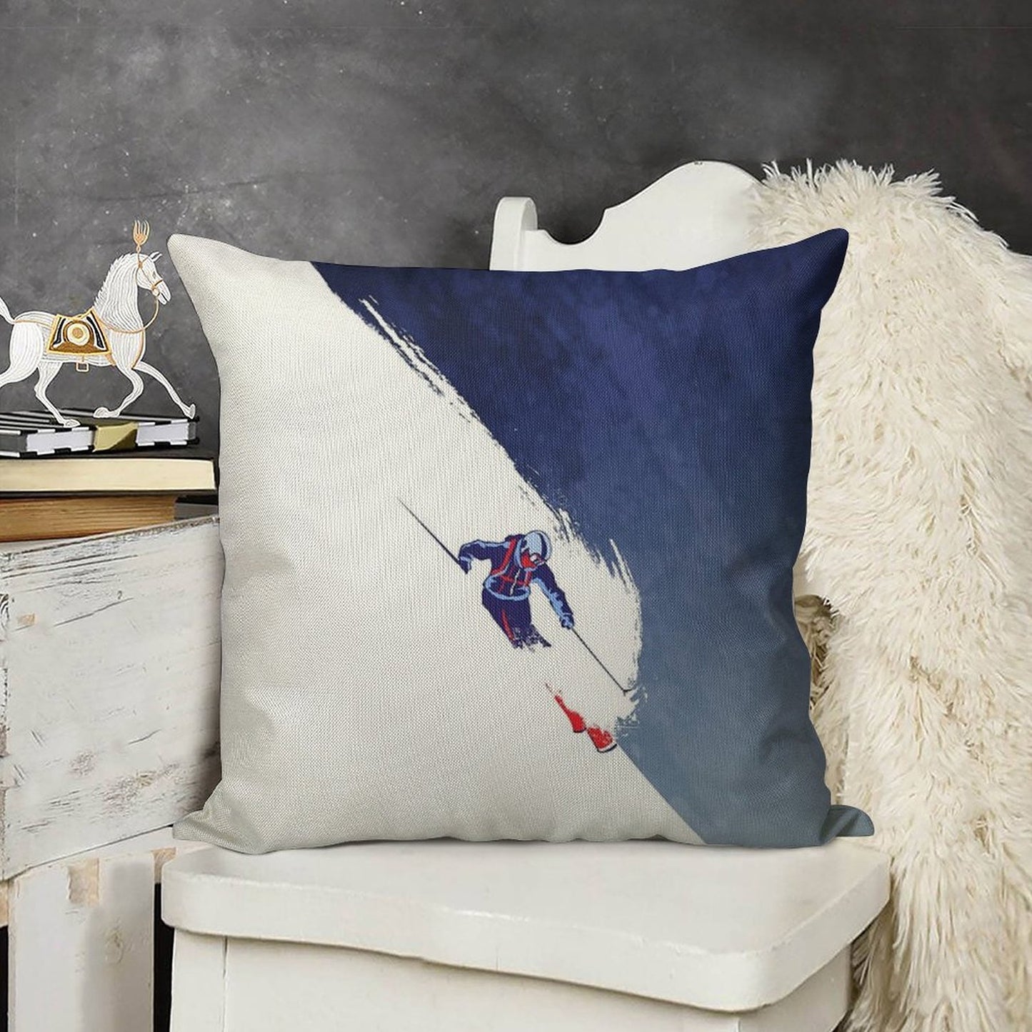 Powder to The People Linen Throw Pillow Cover