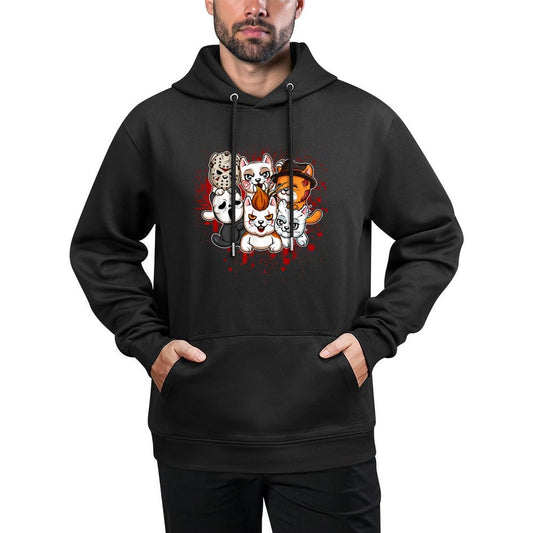 My Little Horror Crew - Halloween Cats for Men Women Shrink-Resistant Hoodie