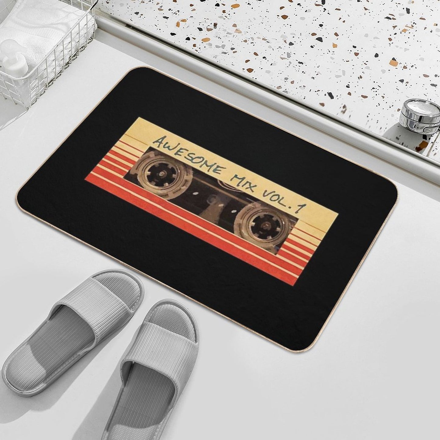 Awesome Mix Vol.1 (retro Cassette) Bath Mat