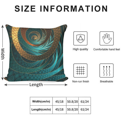 Beautiful Corded Leather Turquoise Fractal Bangles Soft Durable Construction Throw Pillow