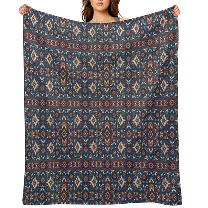American Indian Fabric Throw Blanket