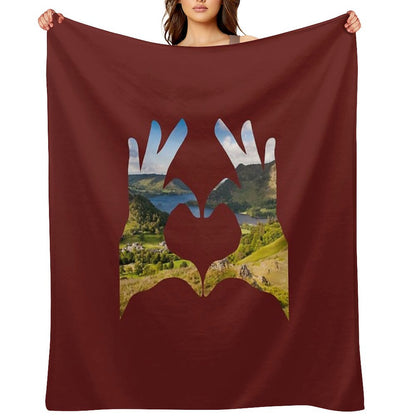 I Love The Lake District - Hands Heart - #41 Throw Blanket