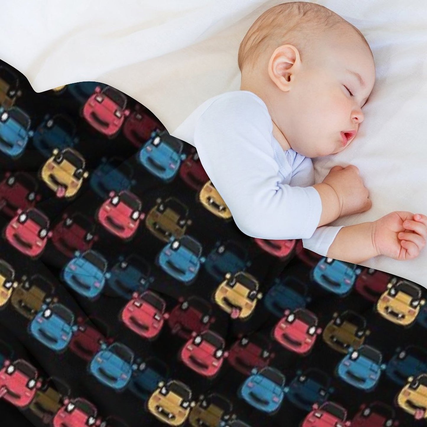 MIATA PATTERN BLACK Throw Blanket