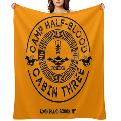 Percy Jackson - Camp Half-Blood - Cabin Three - Poseidon Throw Blanket
