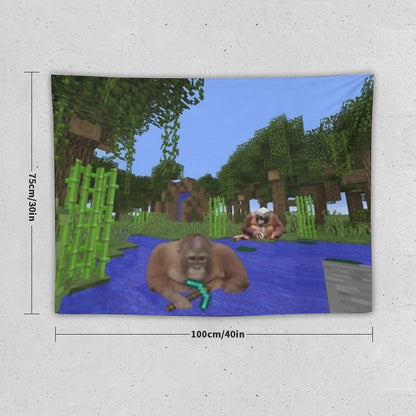 Minecraft Monkey Tapestry