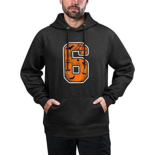 Number 6 6th Birthday Boy Six Halloween Happy Birthday Adjustable Hood Hoodie
