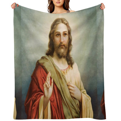 Jesus Christ Painting Throw Blanket