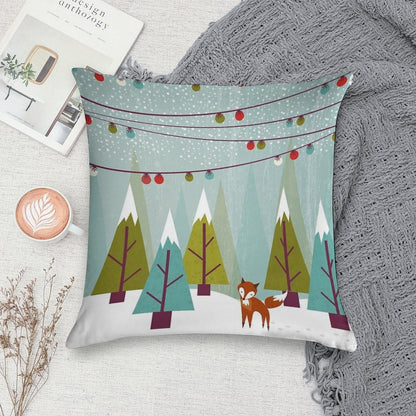 Winter Soft Anti-Pilling Throw Pillow