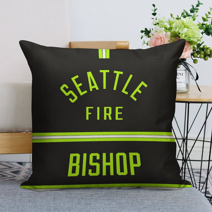 Station 19 - Seattle Fire Bishop Turnouts Pillow Linen Throw Pillow Cover