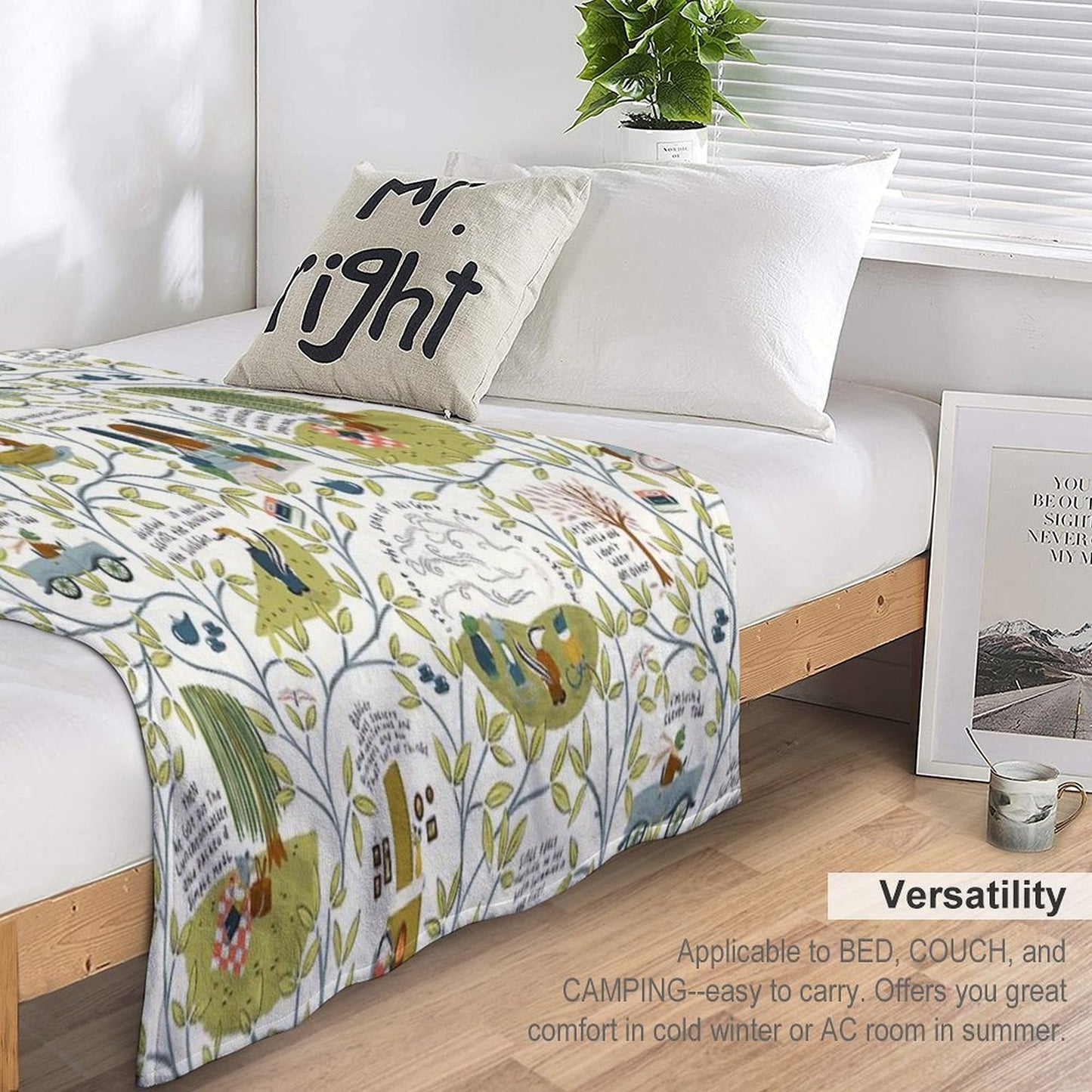 Wind in The Willows (light) Throw Blanket