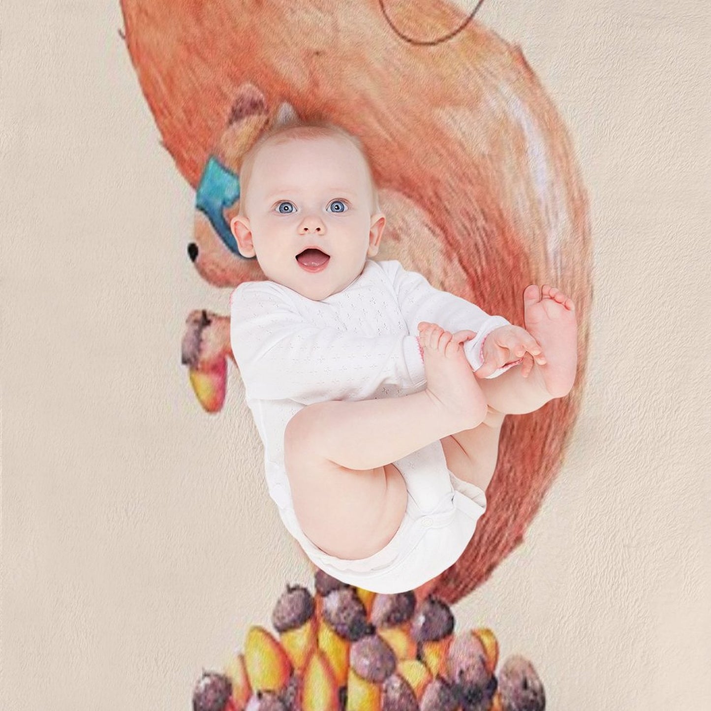 The Bandit Squirrel Throw Blanket