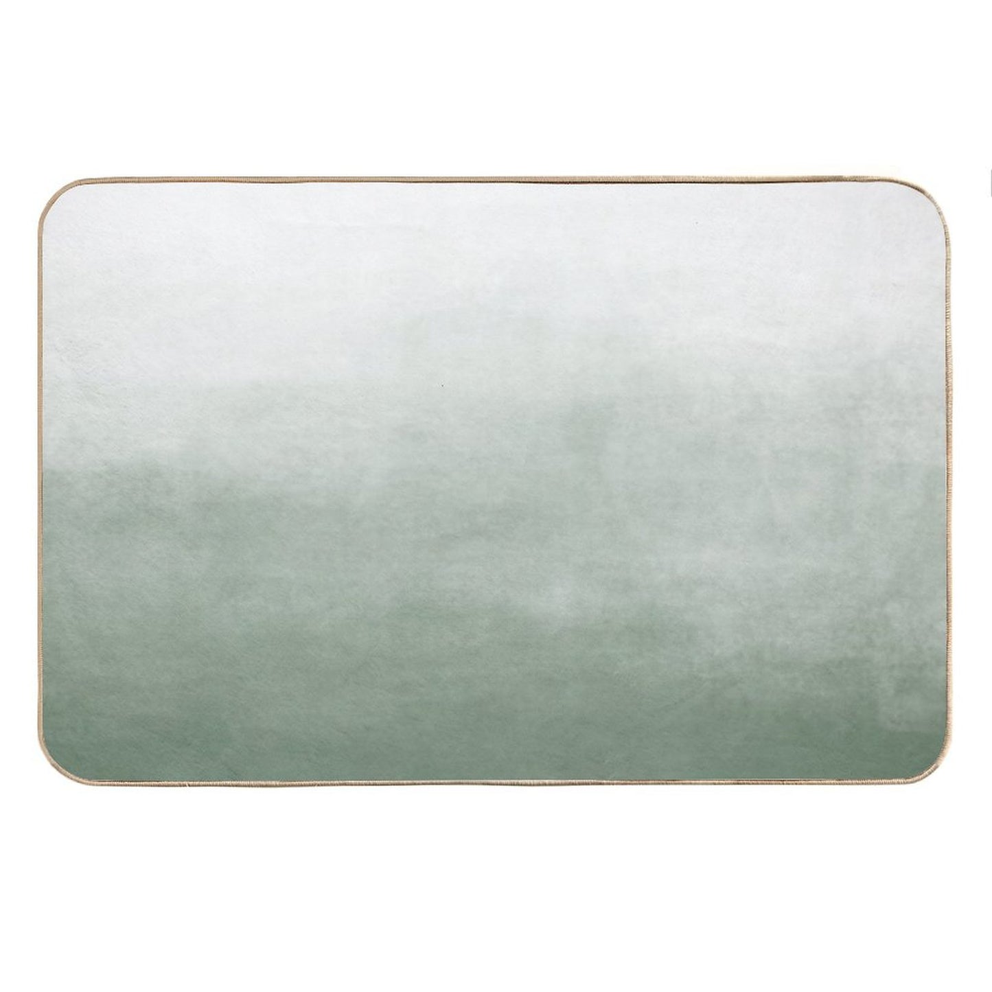 Ombre Paint Color Wash (sage Greenwhite) Bath Mat
