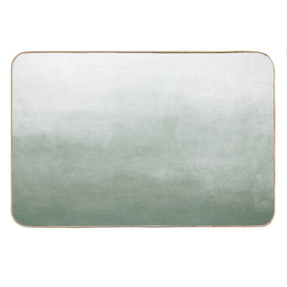 Ombre Paint Color Wash (sage Greenwhite) Bath Mat