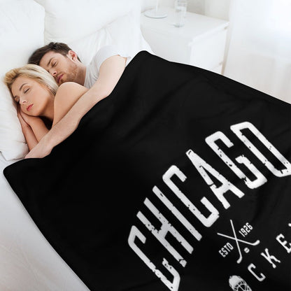 Chicago Blackhawks Hockey Throw Blanket