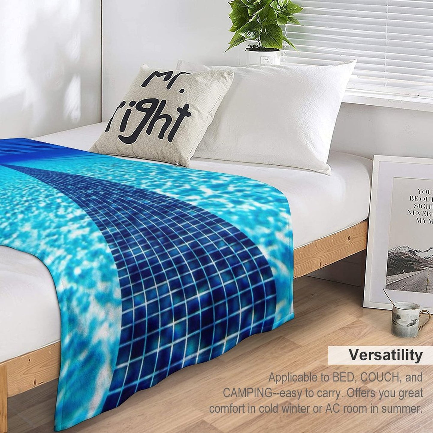 Beautiful Underwater Pool View - Swimming Pool Photography Throw Blanket