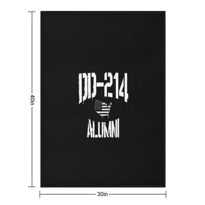 DD-214 Alumni Veteran Appreciation Gift US Flag Throw Blanket