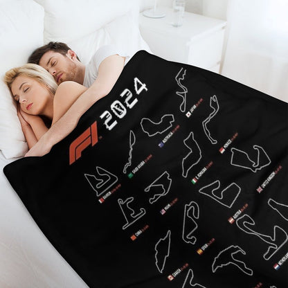 F1 Circuits Throw Blanket