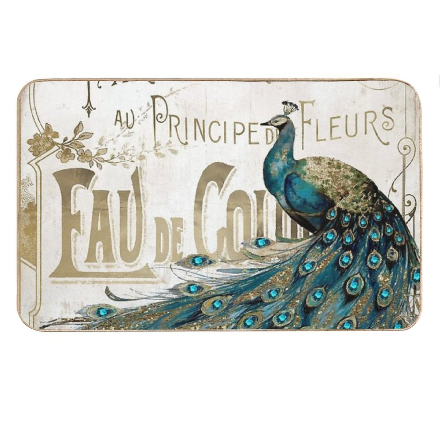 Peacock Jewels Bath Mat