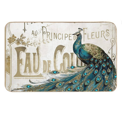 Peacock Jewels Bath Mat
