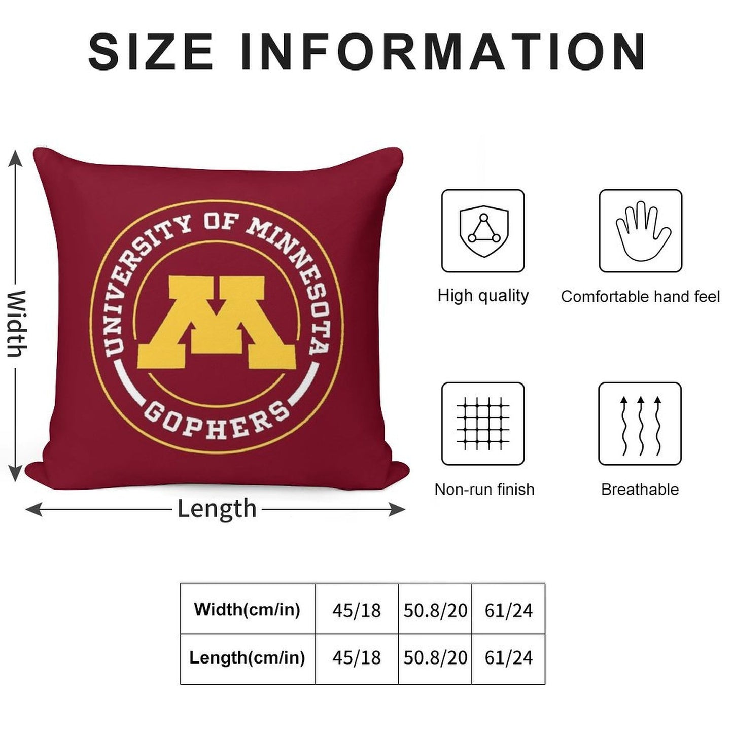 Gophers - Circle Design Soft Ultra-Soft Texture Throw Pillow