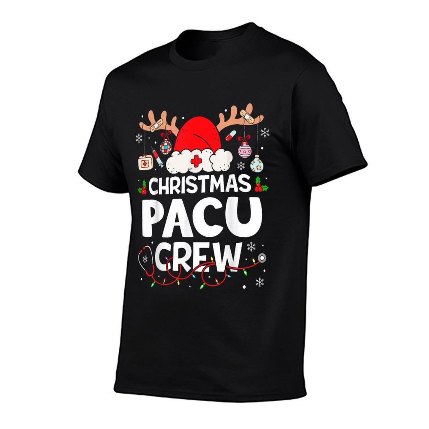 Christmas Pacu Crew Reindeer Santa Post Anesthesia Care Unit  Breathable T-Shirt