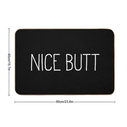 Nice Butt Black Bath Mat