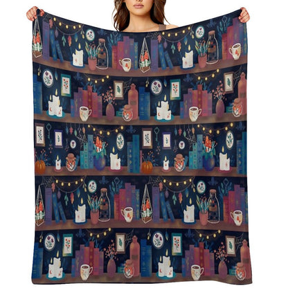 Whimsigothic Library Throw Blanket