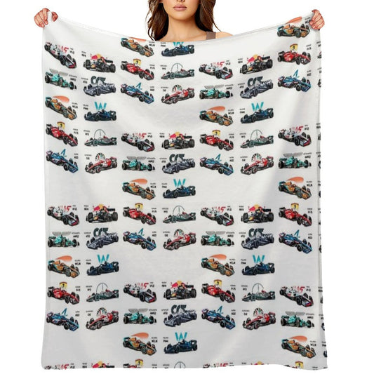 F1 All Cars 2022 Throw Blanket