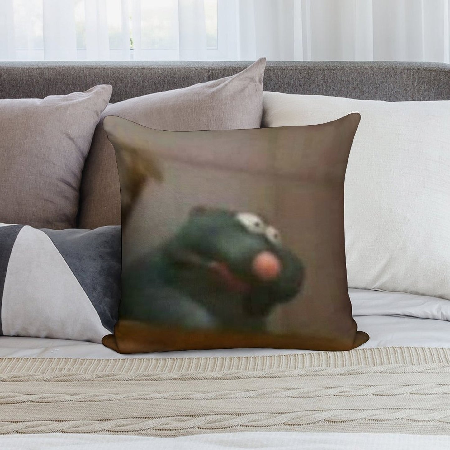 Remy Ratatouille Meme Soft Durable Construction Throw Pillow