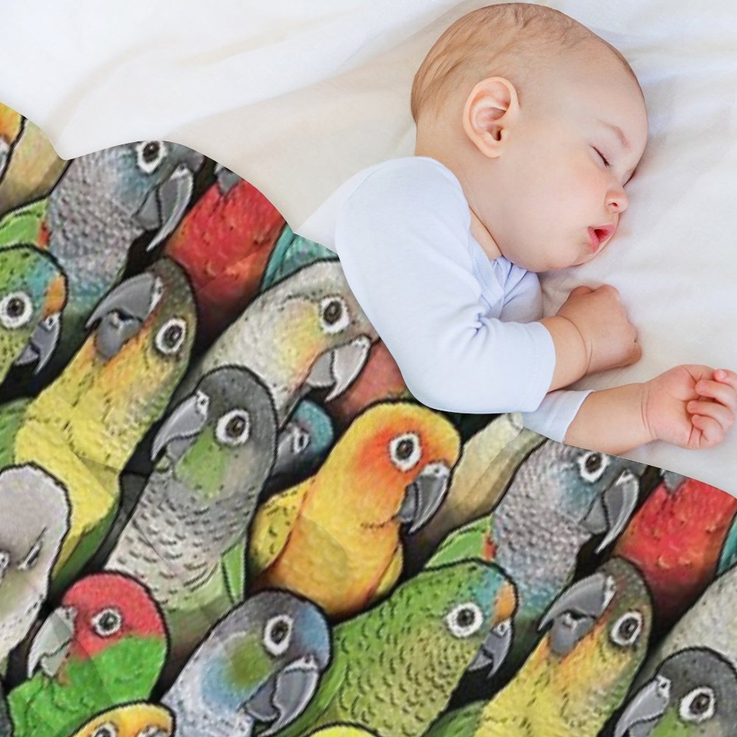 Colour of Conures Throw Blanket