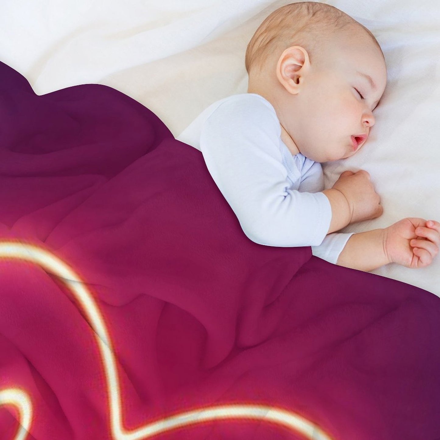 Love Heart Neon Sign Throw Blanket