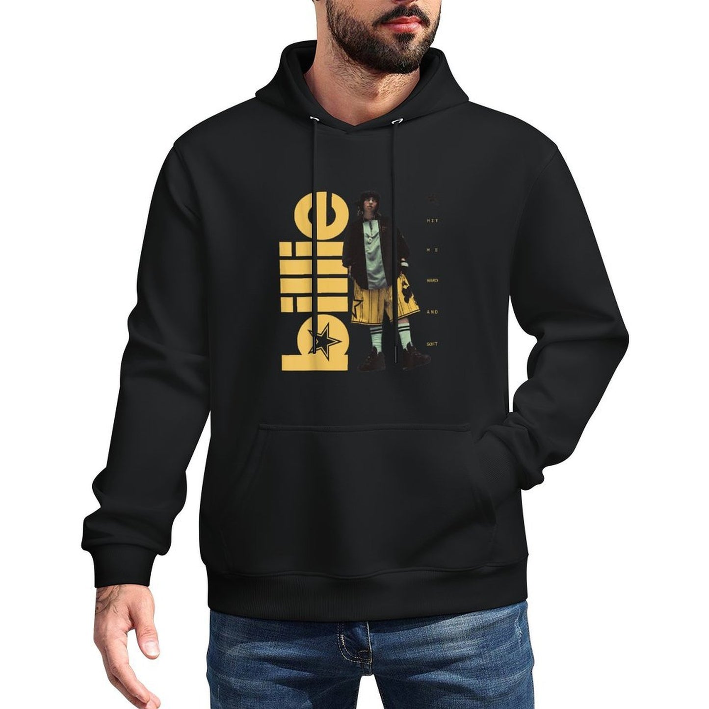 Official Billie Eilish HIT ME HARD AND SOFT Standing Photo Adjustable Hood Hoodie