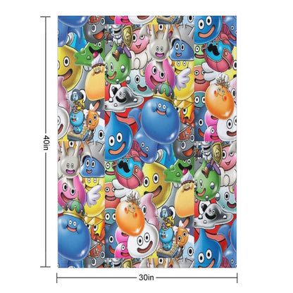 Dragon Quest Slimes Throw Blanket