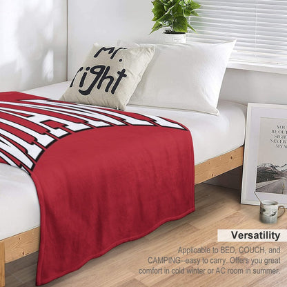 Miami U - Serif Font Curved Throw Blanket