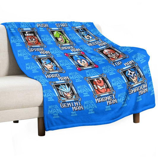 Megaman 3 Stage Select Throw Blanket