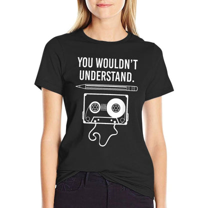 You Wouldnt Understand Vintage Cassette Tape Music T  Polyester Blend T-Shirt