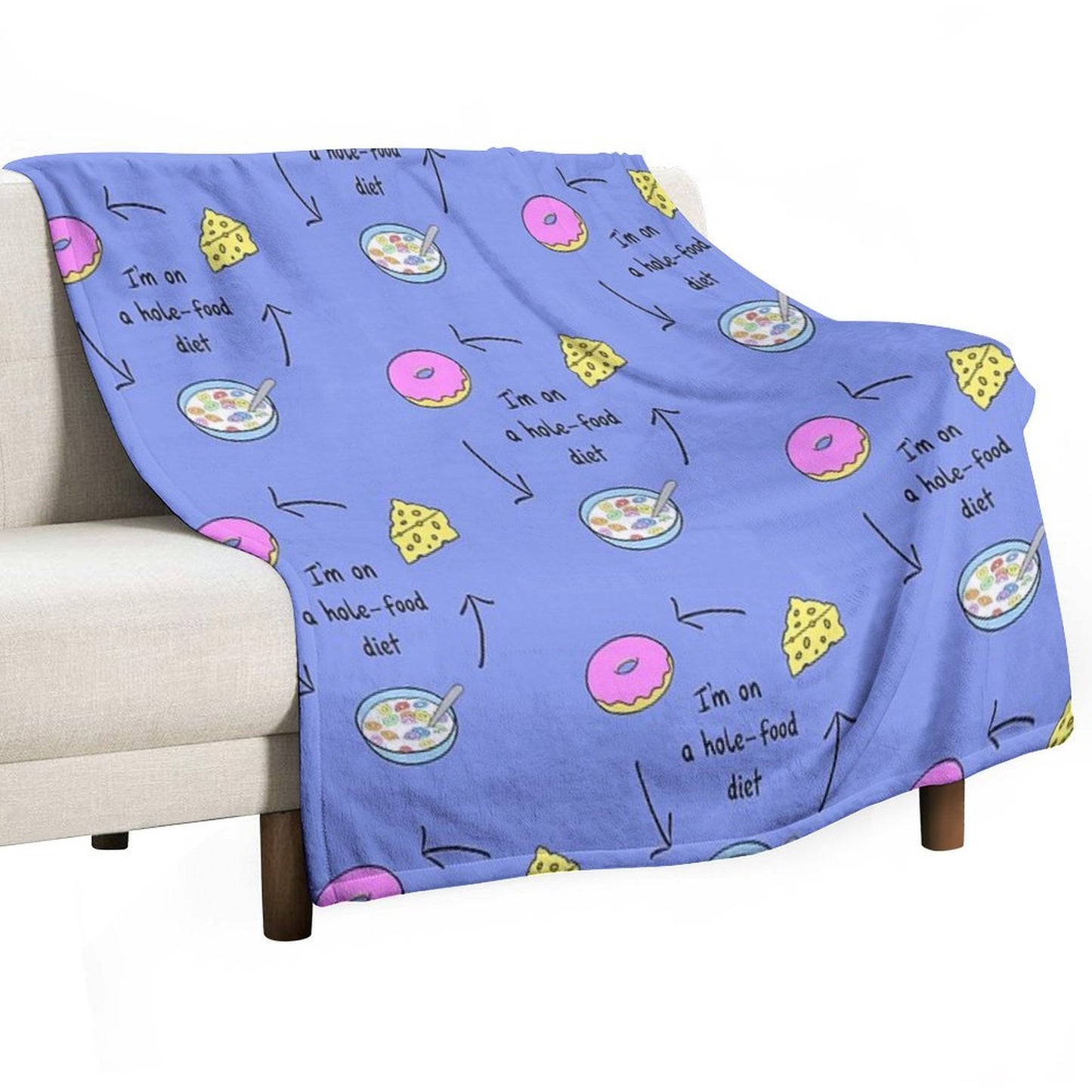 I’m on A Hole Food Diet Throw Blanket