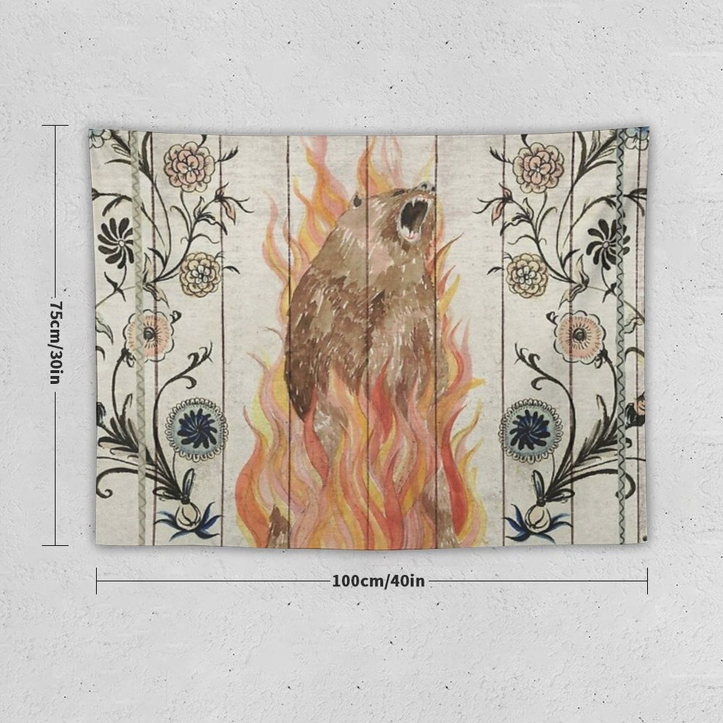 Midsommar Bear Painting Tapestry