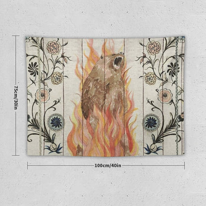Midsommar Bear Painting Tapestry