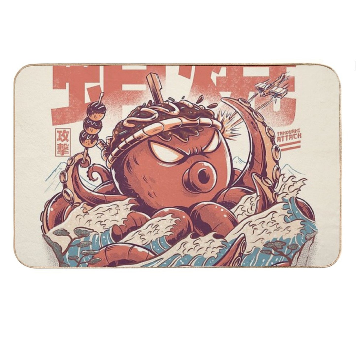 Takoyaki Attack Bath Mat