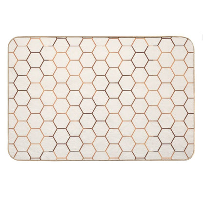 Rose Gold Copper Honeycomb Bath Mat