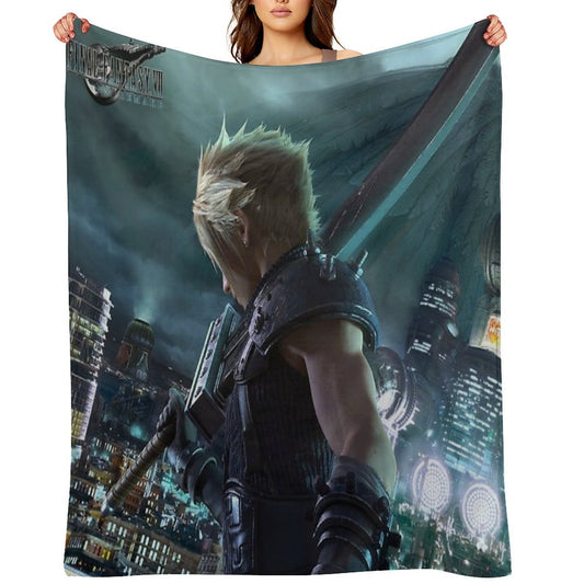 Cloud Final Fantasy VII Remake Throw Blanket