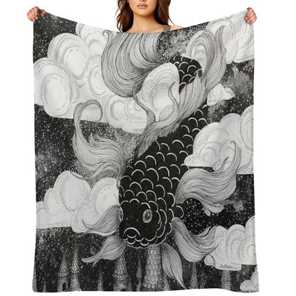 The Sky Fish Throw Blanket