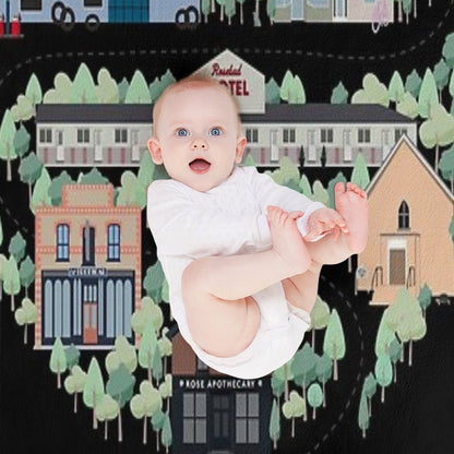 I Love The Town of Schitt's Creek, Where Everyone Fits In. From The Rosebud Motel to Rose Apothecary, A Drawing of The Schitt's Throw Blanket