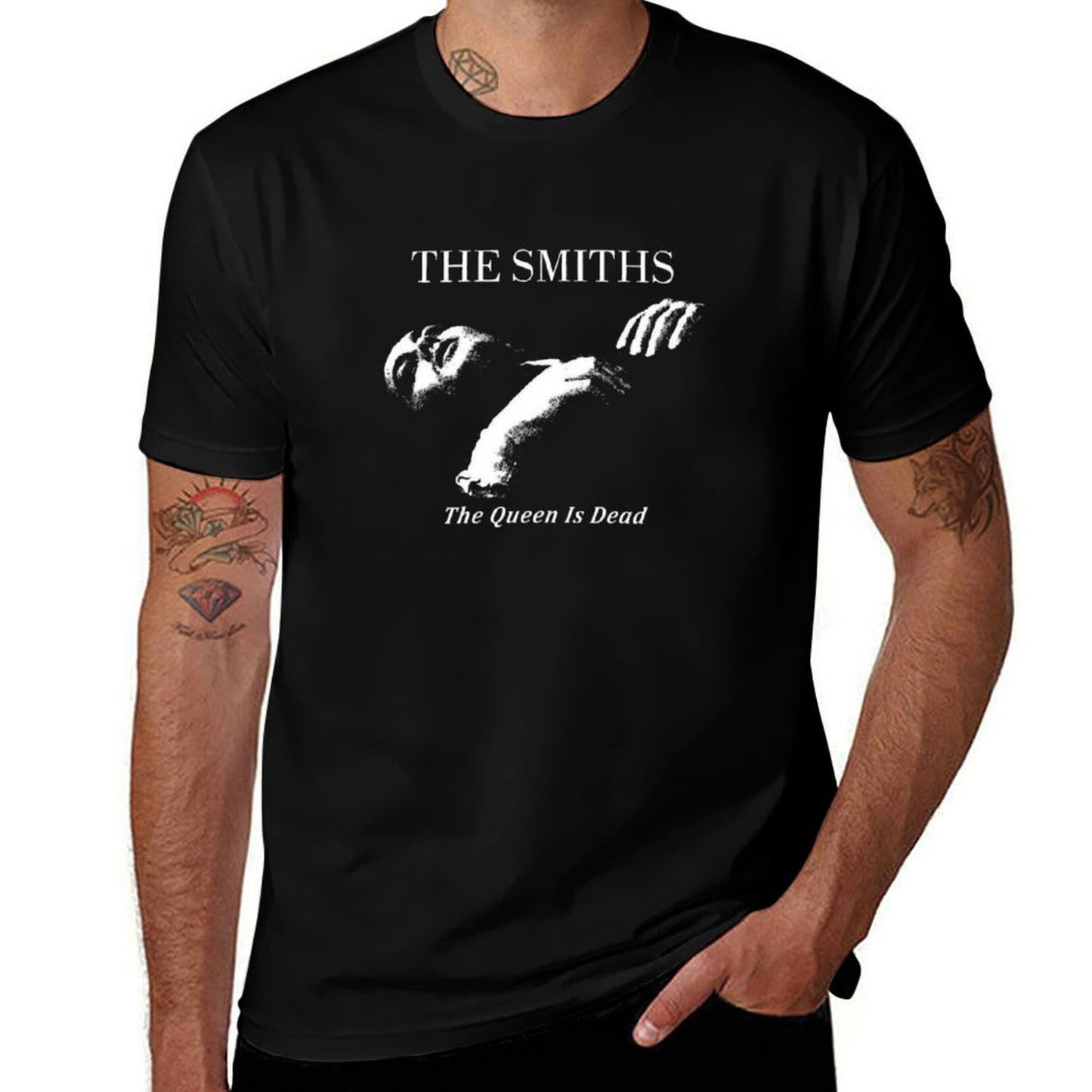 The Smiths The Queen Is Dead  Ribbed Collar T-Shirt