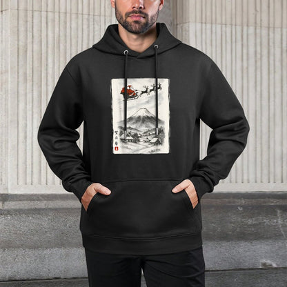 Santa Japanese Art Men Women Kids Funny Ugly Christmas Casual Wear Hoodie