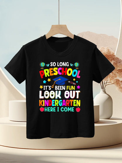 So Long Preschool Graduation Graduate Teacher Kid Boy Girl Kids T-Shirt